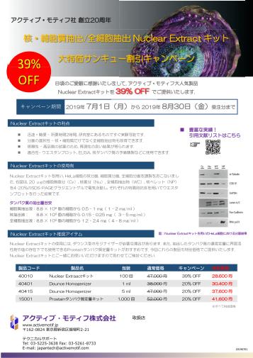 創立20周年キャンペーン Nuclear Extractキット 39% Off画像