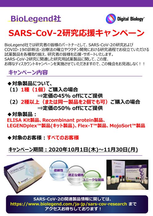 BioLegend SARS-CoV2研究応援キャンペーン画像